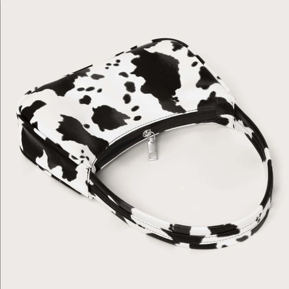 Cow Pattern Baguette Bag